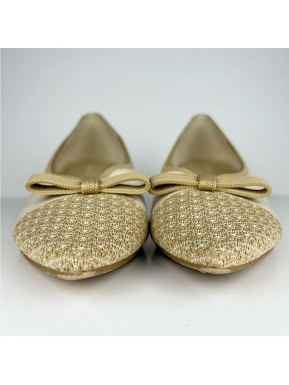 Vivaia Serena Pointed Toe Bow Detail Cream Ivory Slip On Kitten Heel EU 42 - Picture 3 of 14